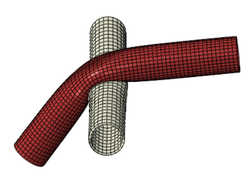 管道甩擊  ABAQUS 