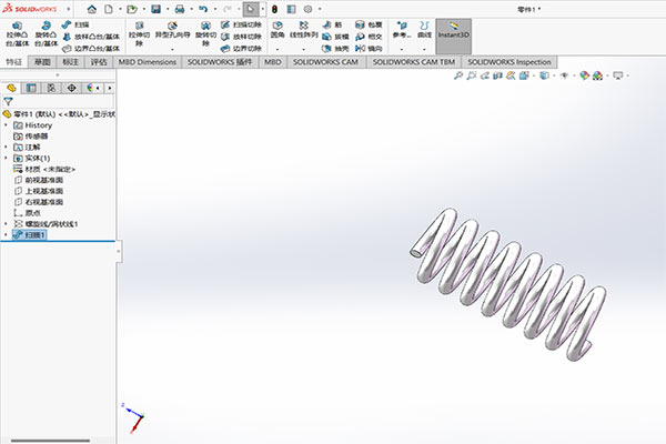 怎么用solidworks畫彈簧